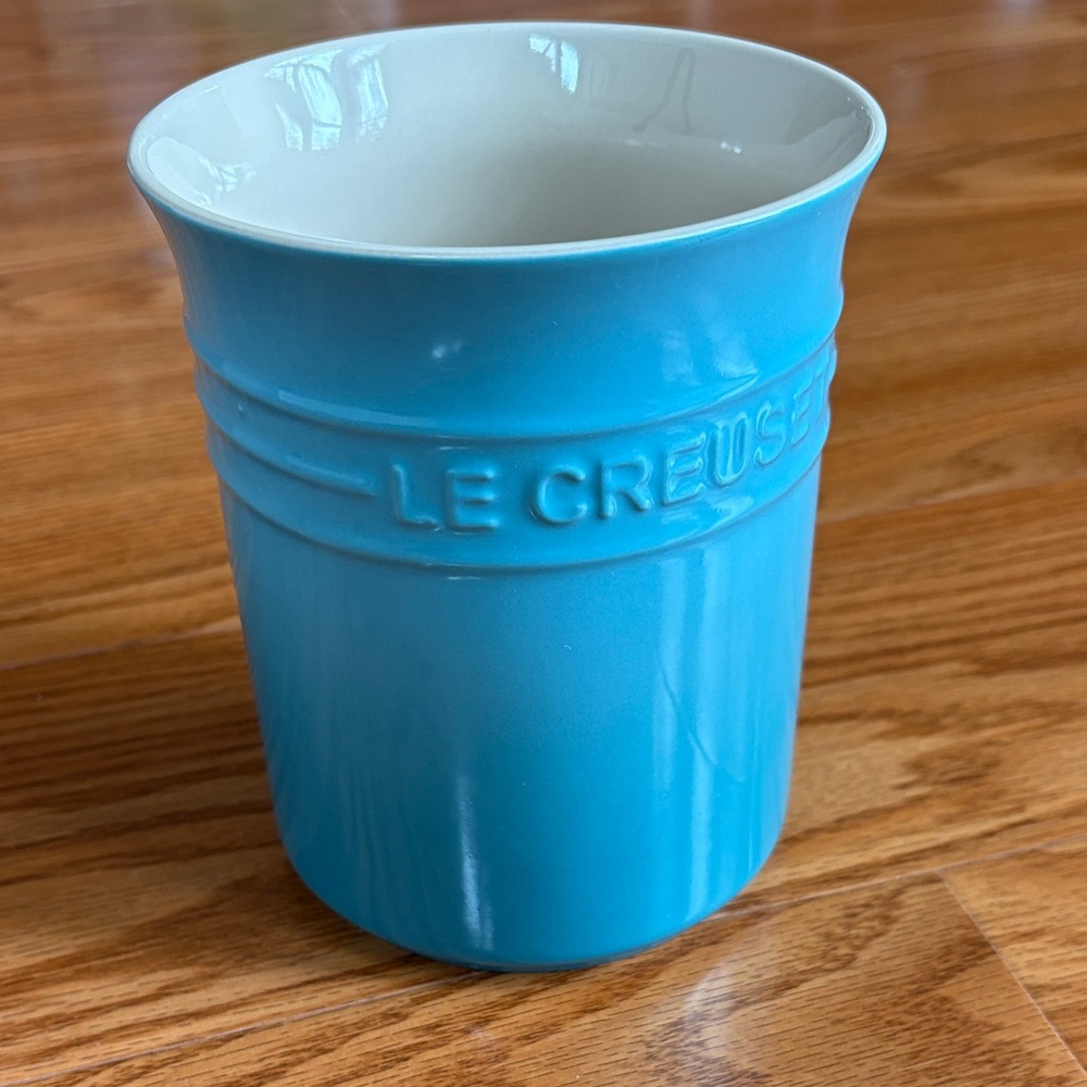 Le Creuset Turquoise Blue Stoneware Utensil Holder